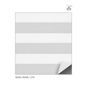 Plisa z refleksem Basel Pearl biała